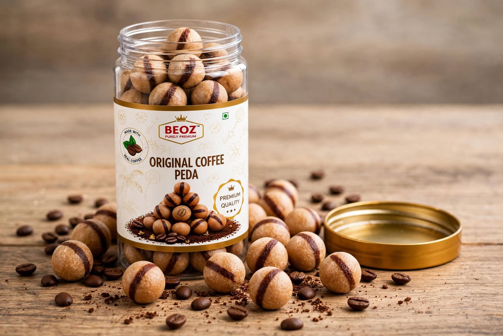 BEOZ Original Coffee Peda – Premium Coffee Flavoured Indian Sweet
