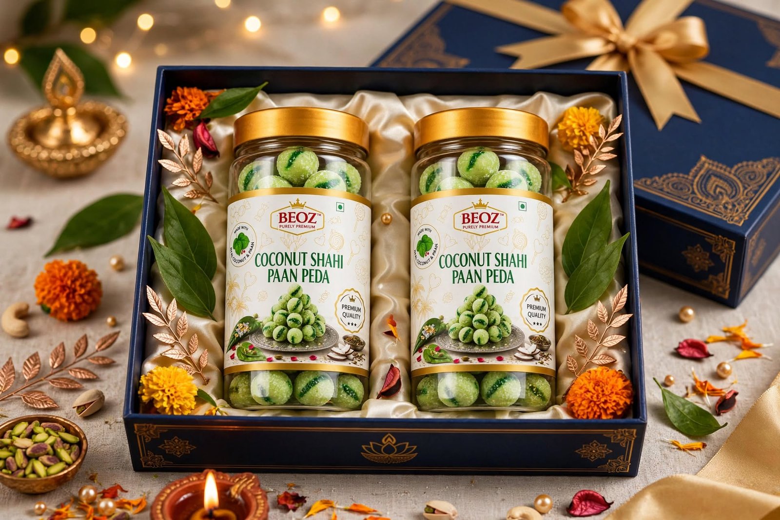 BEOZ Coconut Shahi Paan Peda – Premium Coconut & Paan Indian Sweet